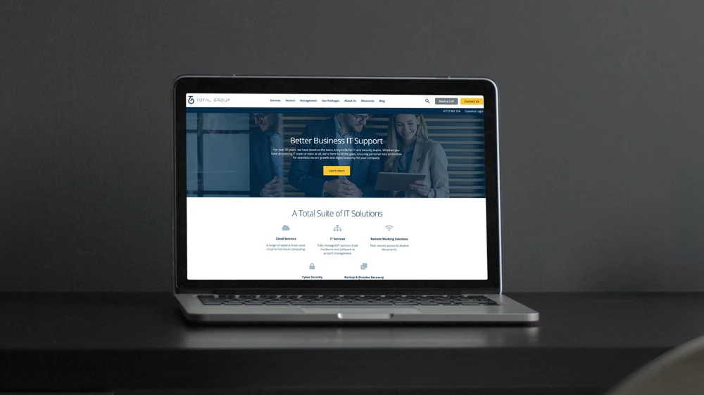Total Group Laptop Mockup